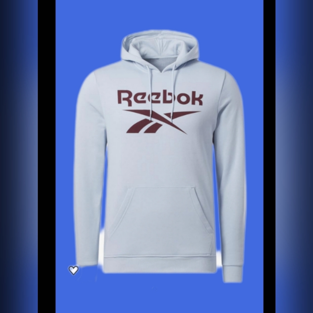 Reebok Boys Identity Fleece Stacked Logo Pullover Hoodie